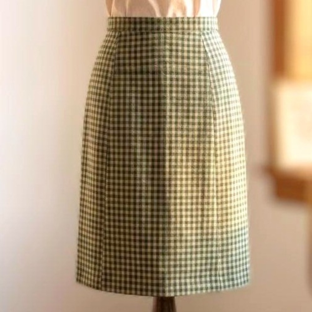 Vintage Pendleton Wool Skirt Grandma Librarian Lined 25" Waist Twee Rockabilly - Picture 2 of 10